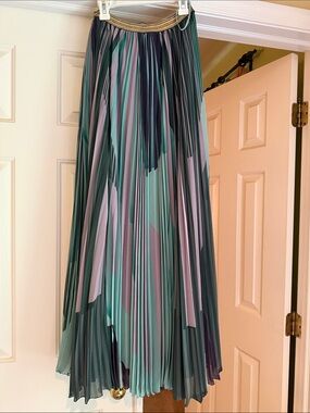 Brand new gorgeous pleated, geisha design skirt w/ elastic waist sz medium $278